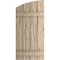 Ekena Millwork Riverwood 4 Board Joined Board-n-Batten w/Elliptical Top Faux Wood Shutters, 22W x 62H, PR SHUBJL22X62RWPR - alternate 3